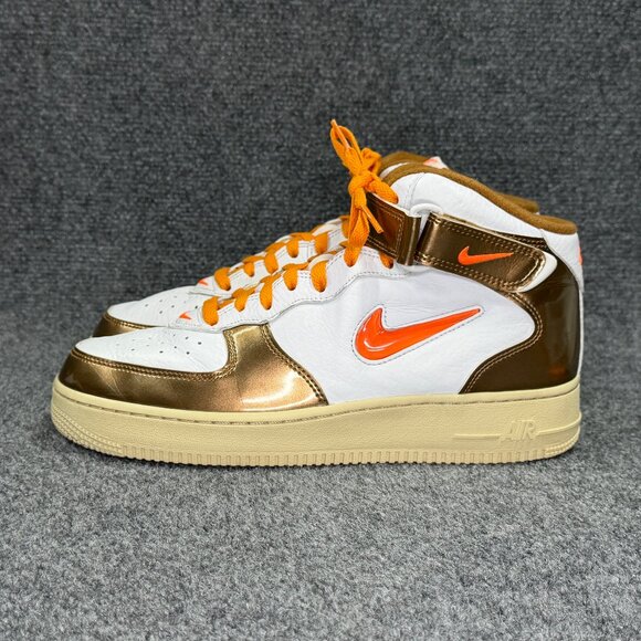 Nike Air Force 1 Mid QS Shoes Men's 9 Jewel Ale Brown Retro Athletic Sneakers - Picture 4 of 12